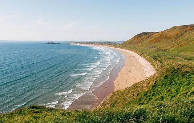 This beach in Wales managed to sneak into the top 10. Photo: Getty