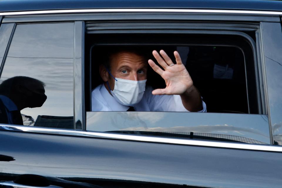 Emmanuel Macron à Marseille, le 1er septembre 2021 - LUDOVIC MARIN / POOL / AFP