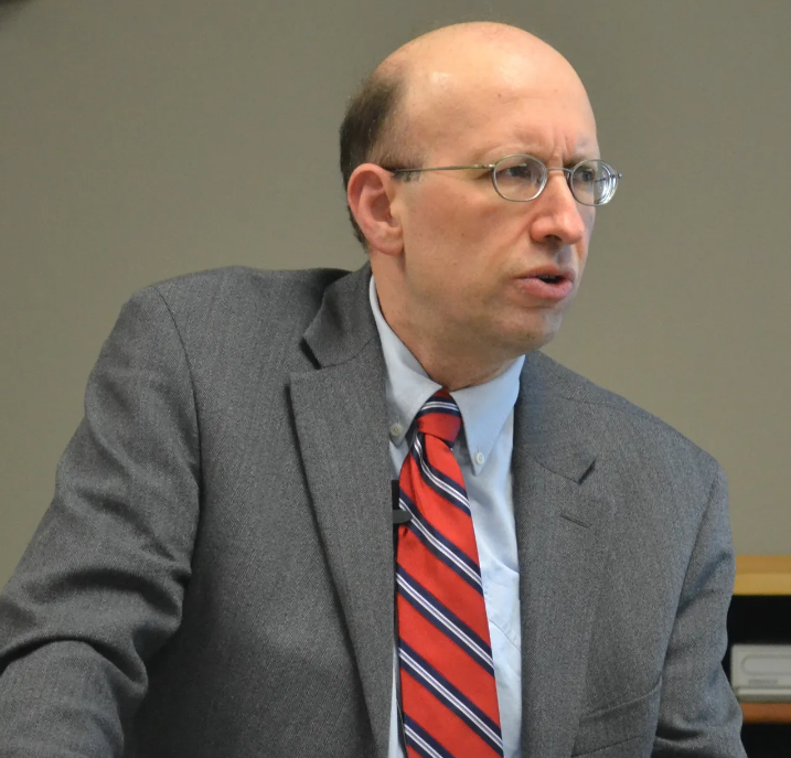 University of New Hampshire professor Dante Scala seen here discussing the 2016 election at a meeting of the Active Retirement Association in Durham in November 2016.