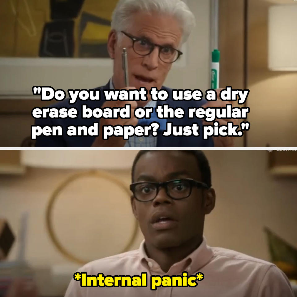 Screenshots from "The Good Place"