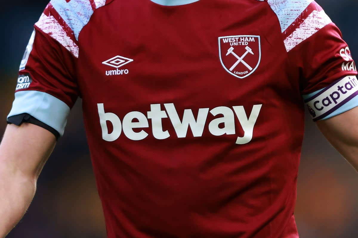 Front-of-shirt gambling sponsorships will be banned by Premier League clubs  (Getty Images)