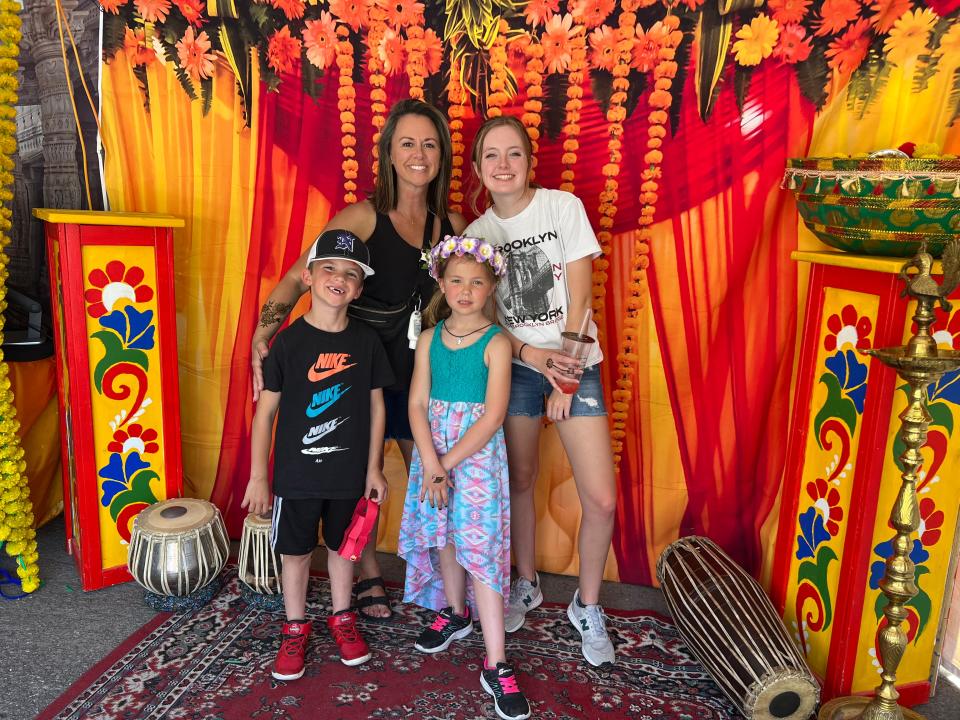 Lindsey Aaron with her children, from left, Kade, Kyler and Alexa.