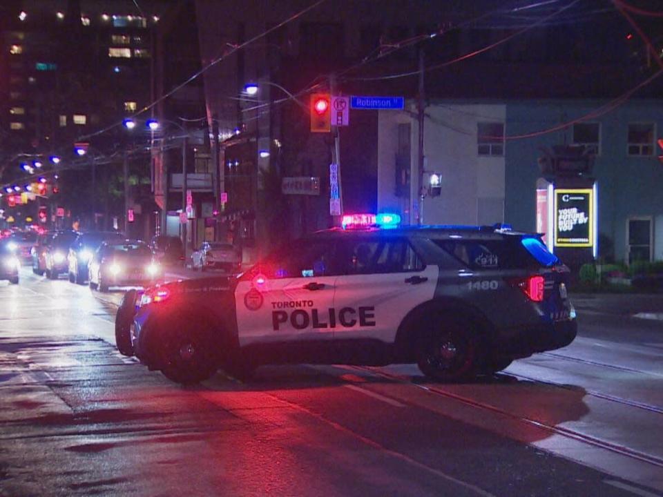 Toronto police are investigating a stabbing downtown that has left a man with life-threatening injuries. (Darek Zdzienicki/CBC - image credit)