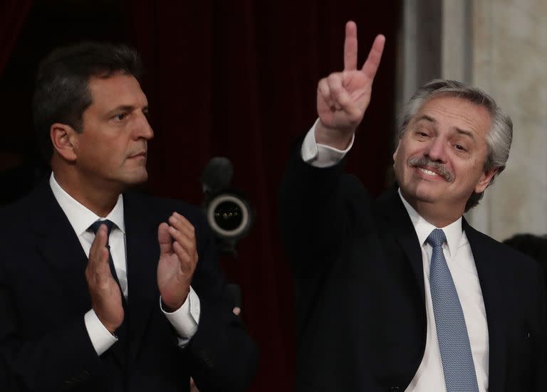 El ministro de Economía, Sergio Massa, y el presidente Alberto Fernández