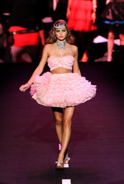 A modern punk princess dress has a bare midriff. Kelly Osbourne knows this, because she was wearing the same one.