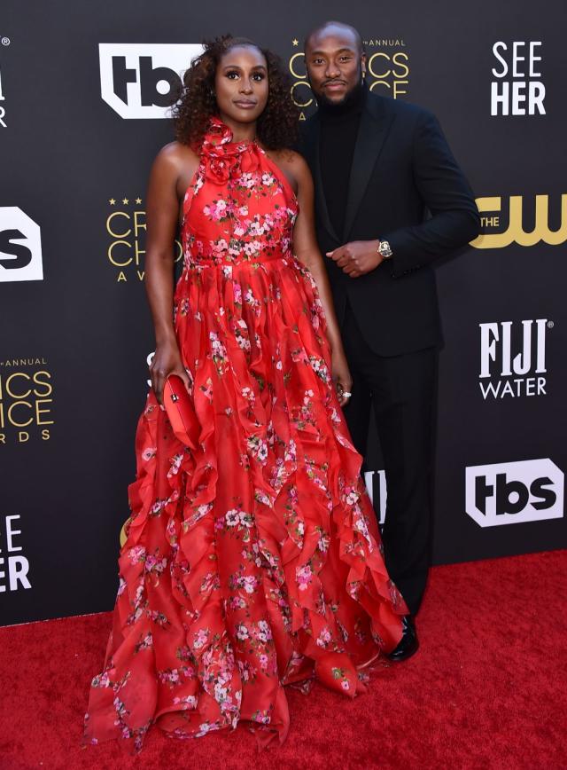 Issa Rae and Louis Diame at the 2022 Critics' Choice Awards