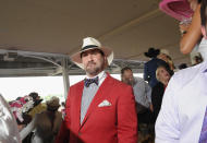 Singer Joey Fatone attends the 138th Kentucky Derby at Churchill Downs on May 5, 2012 in Louisville, Kentucky. (Photo by Michael Loccisano/Getty Images)
