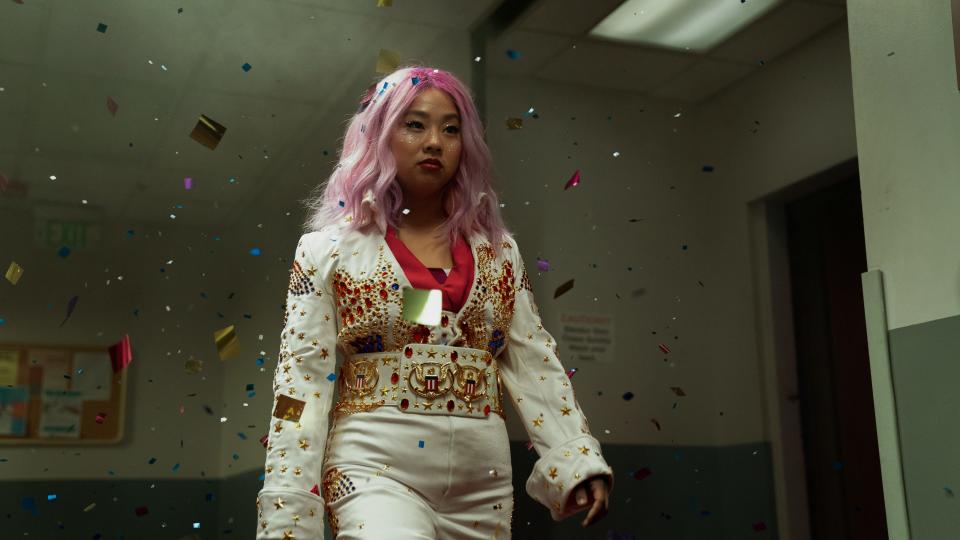 Jobu Tupaki (Stephanie Hsu) is a villainous figure who threatens the multiverse in "Everything Everywhere All at Once."