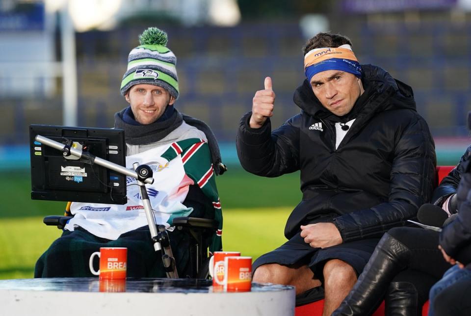 Kevin Sinfield (right) has been inspired to raise money by his great friend Rob Burrow’s fight against motor neurone disease (Zac Goodwin/PA)