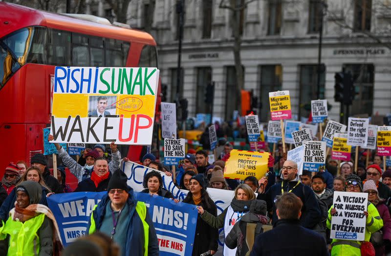 Nurses strike in London