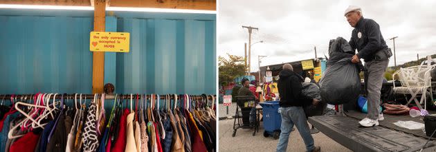 Goods offered at the Free Store in Braddock come from donations, and volunteers help run the facility. (Photo: Nate Smallwood for HuffPost)