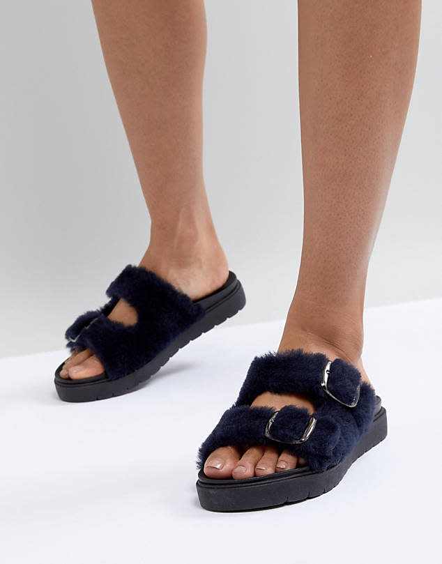 How BAZAAR: Shearling Sandals Are All We Need Now