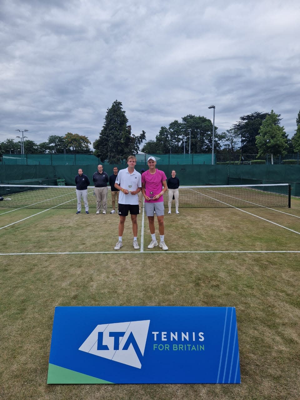 Hudd and Monday after winning at the National Tennis Centre