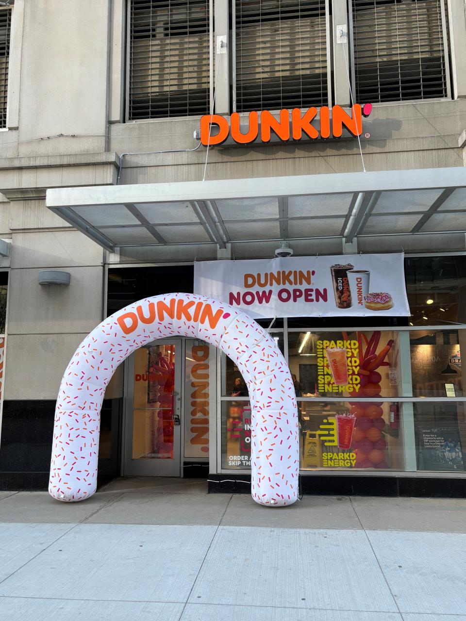 Dunkin' on Woodward in downtown Detroit offers a selection of nitro cold brews on tap.