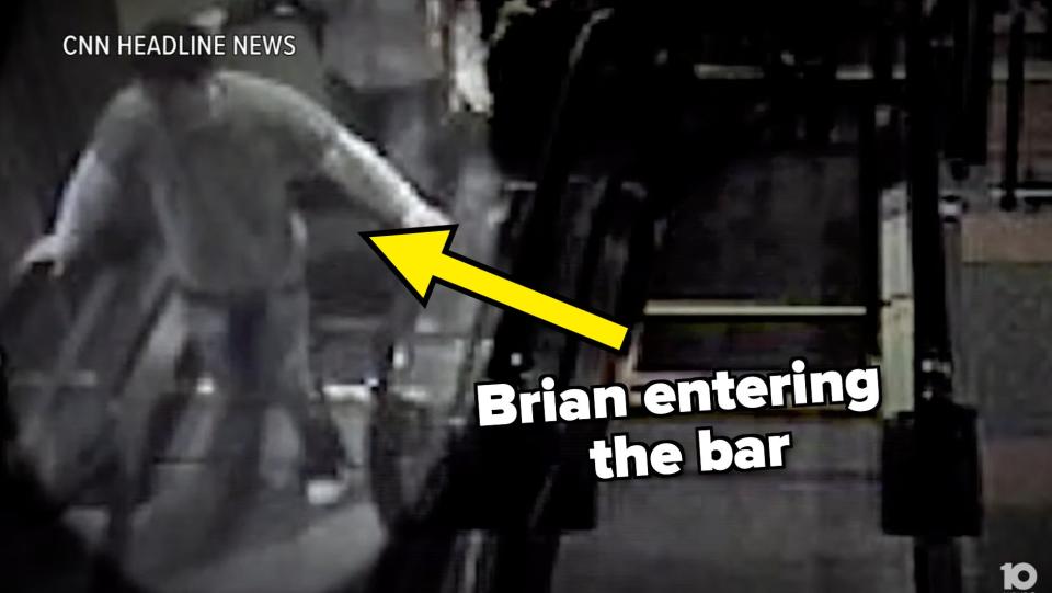 Brian Shaffer is seen entering the bar on security footage