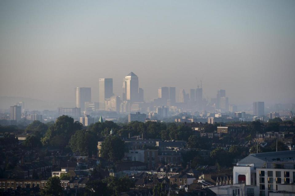 Warm weather: The heatwave caused pollution to hang over the city (Evening Standard / eyevine)