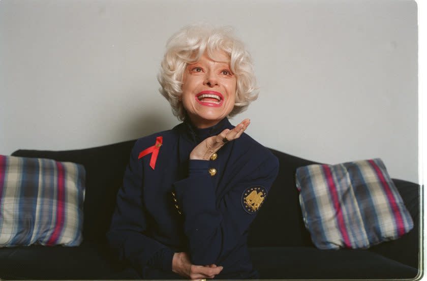 CA.Channing.@@#2.GF Actress Carol Channing, who is appearing in Hello DOlly––in her hotel suite in S