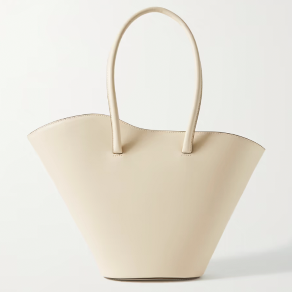 12) Tall Tulip Leather Tote