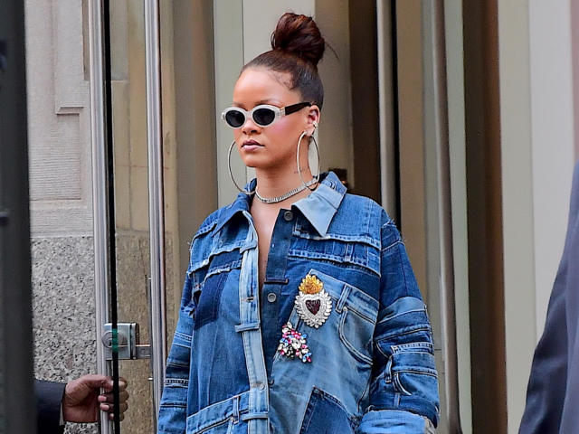 Rihanna, Louis Vuitton Pullover, White Pullover, Leather Detailing