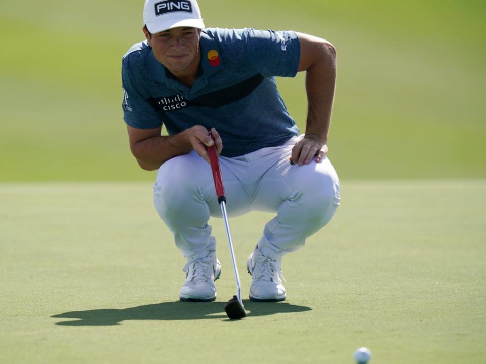 Viktor Hovland carded a closing 66 to win the Hero World Challenge in the Bahamas (Fernando Llano/AP) (AP)