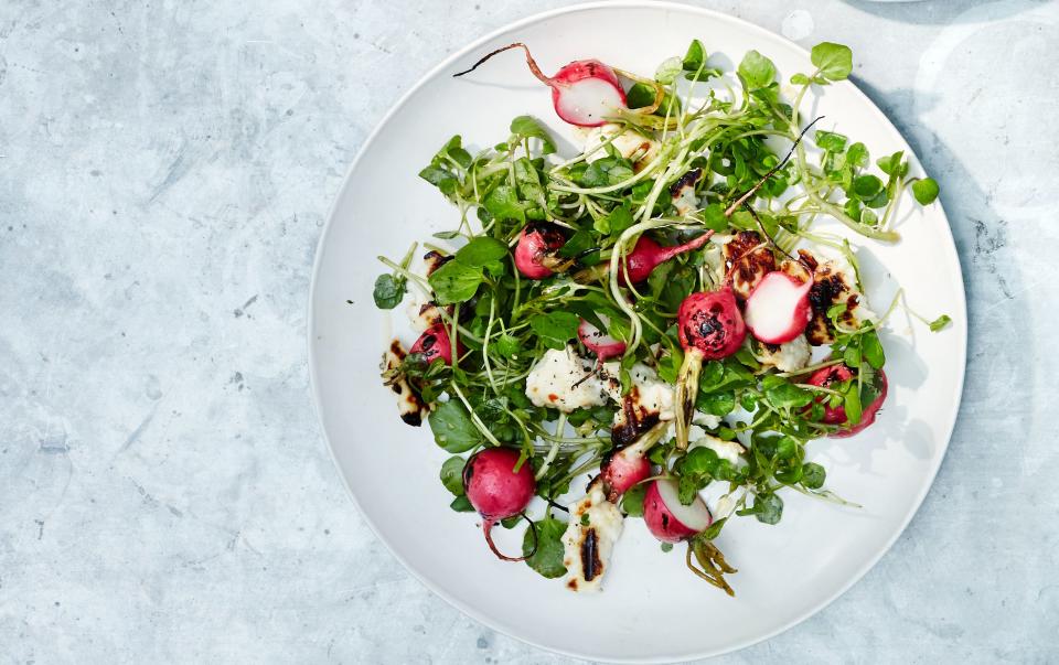 Grilled Halloumi with Watercress