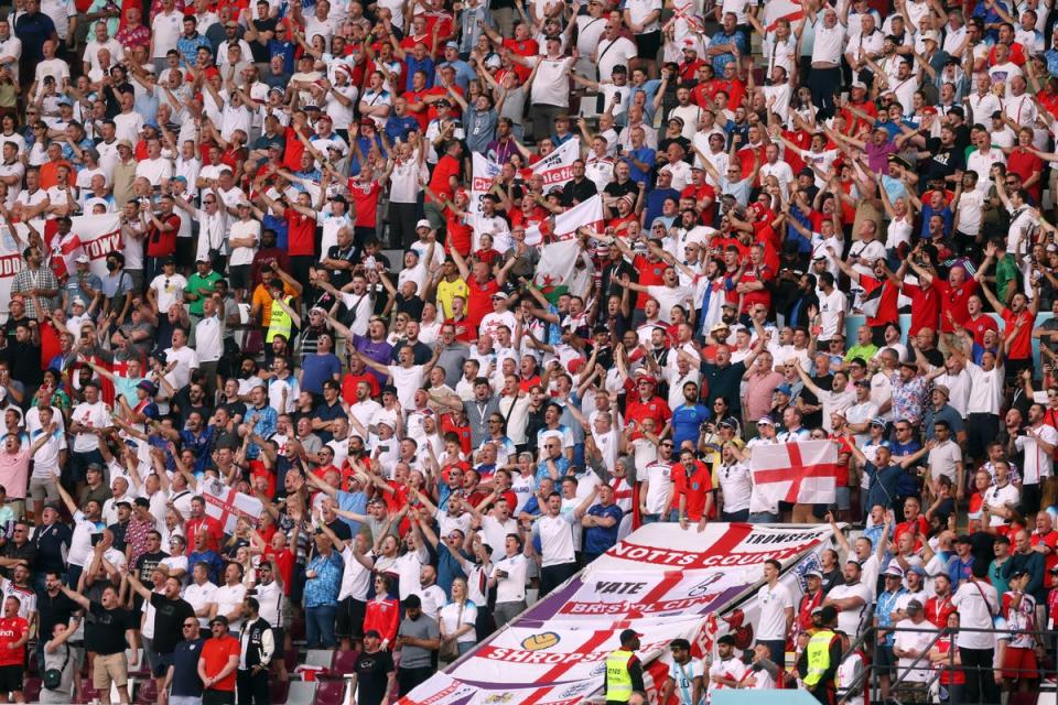 England fans before the match (Reuters)