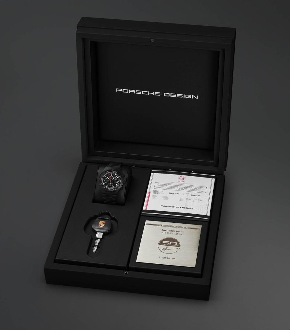 1972 porsche 911 targa and wristwatch