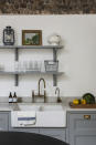 <p> Too much cabinetry can make a country kitchen look stiff and formal. And practically, it can be tricky to fit wall units in older rural properties where wonky walls, low beams and various nooks and crannies are part of their charm. </p> <p> Open shelving allows you to combine storage with style, and the fixtures can be adapted to suit the specific challenges of your space. </p> <p> For streamlined, attractive storage, decant foodstuffs into jars and choose an edited palette for crockery and glassware.  </p> <p> A plain background will make make these ordinary items stand out, so they become a style statement in their own right. </p>
