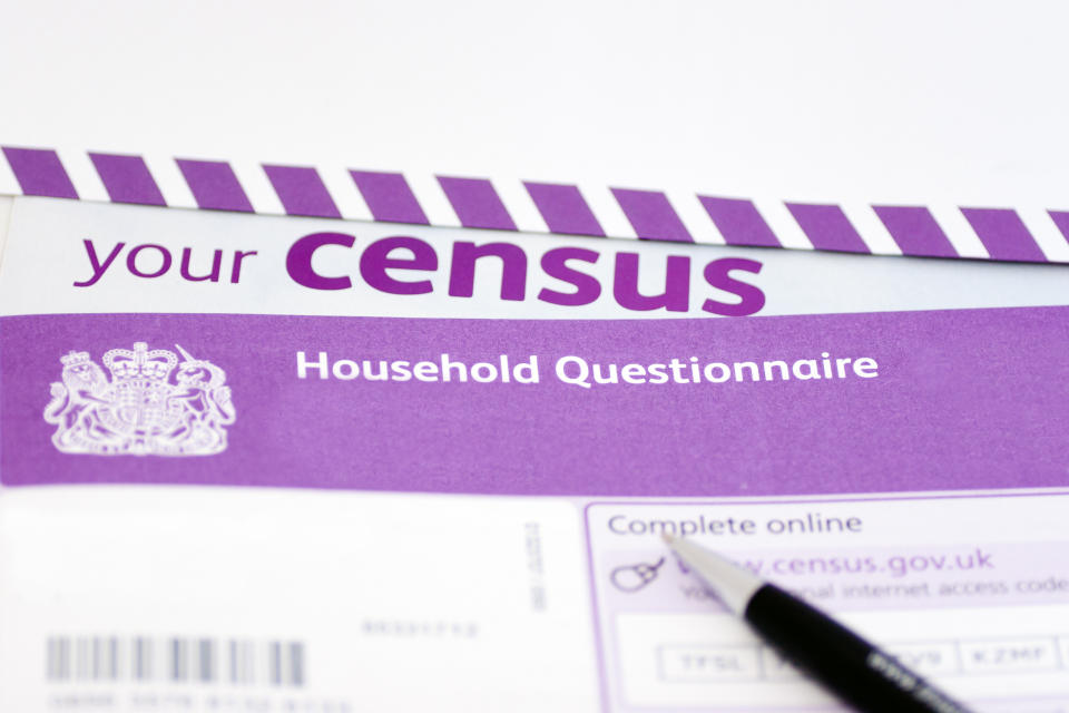 The census, a survey about all the households in England and Wales, includes questions such as who you live with, the type of property you live in and employment status. Photo: Getty Images