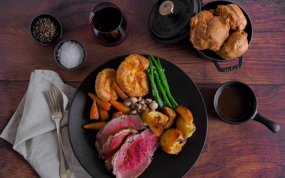 Tenderloin beef roast dinner from The Savoy