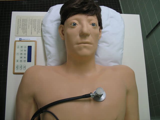 The training programme is big step forward from usual medical training dolls. Source: Wikipedia