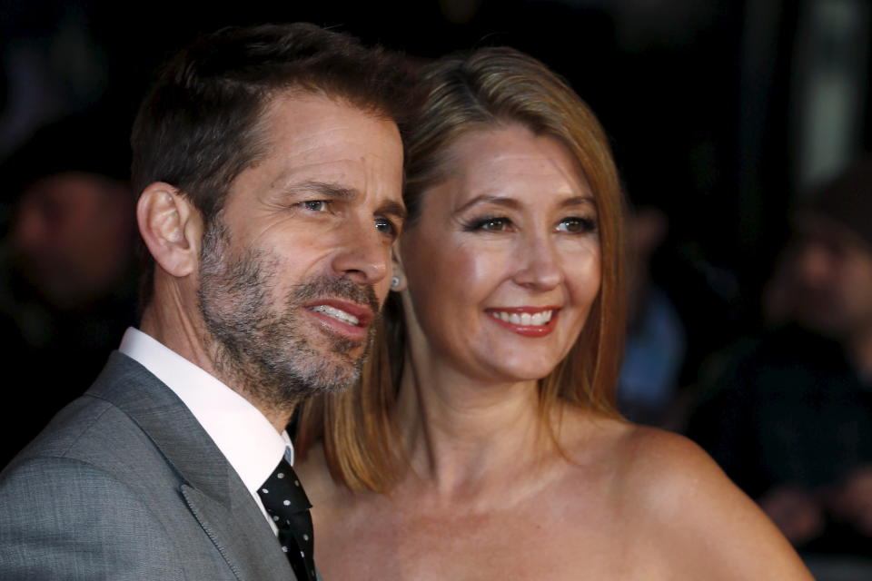 Director Zack Snyder and wife producer Deborah Snyder arrive for the European Premiere of 