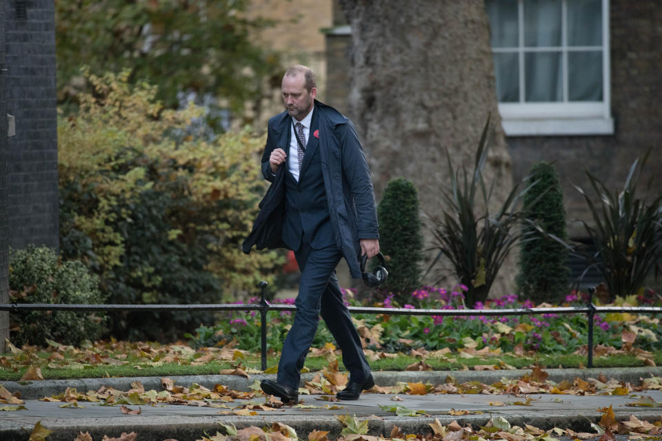 Deputy press secretary Jack Doyle in Downing Street, London, the morning after Lee Cain announced he is resigning as Downing Street's director of communications and will leave the post at the end of the year.