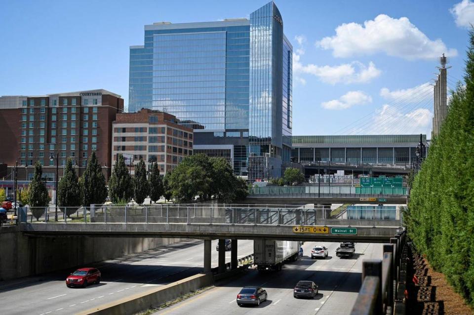 The South Loop project would put a cap over Interstate 670 and create a large, urban park that would connect the city’s business district and the Crossroads Arts District.