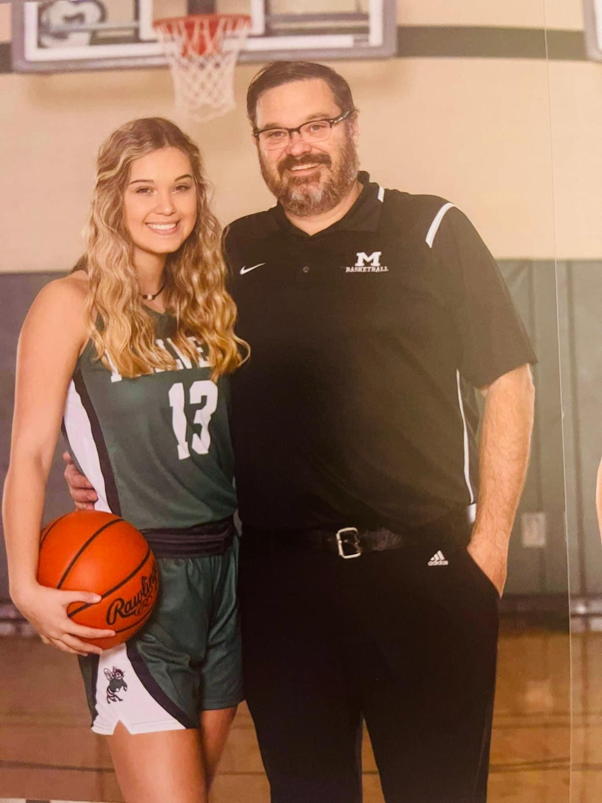 Jason Powers was able to coach his daughter Maddie during his final few seasons as Malvern High School's girls basketball coach.