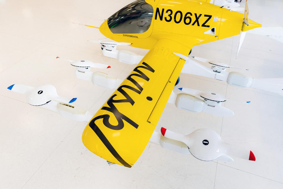 Una aeronave de Wisk Aero en una instalación de prueba en California central, el 25 de mayo de 2021. (Jason Henry/The New York Times)