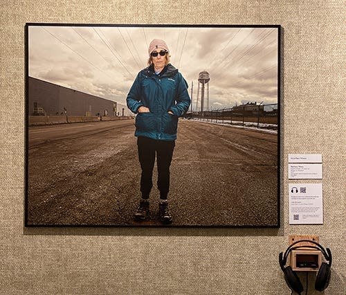 Barbara Miner won first prize for her photograph 'Laurie Drake, 25 years at Briggs and Stratton' in Rahr-West Art Museum's juried exhibition 'Being: A Recognition of Self and Other.'