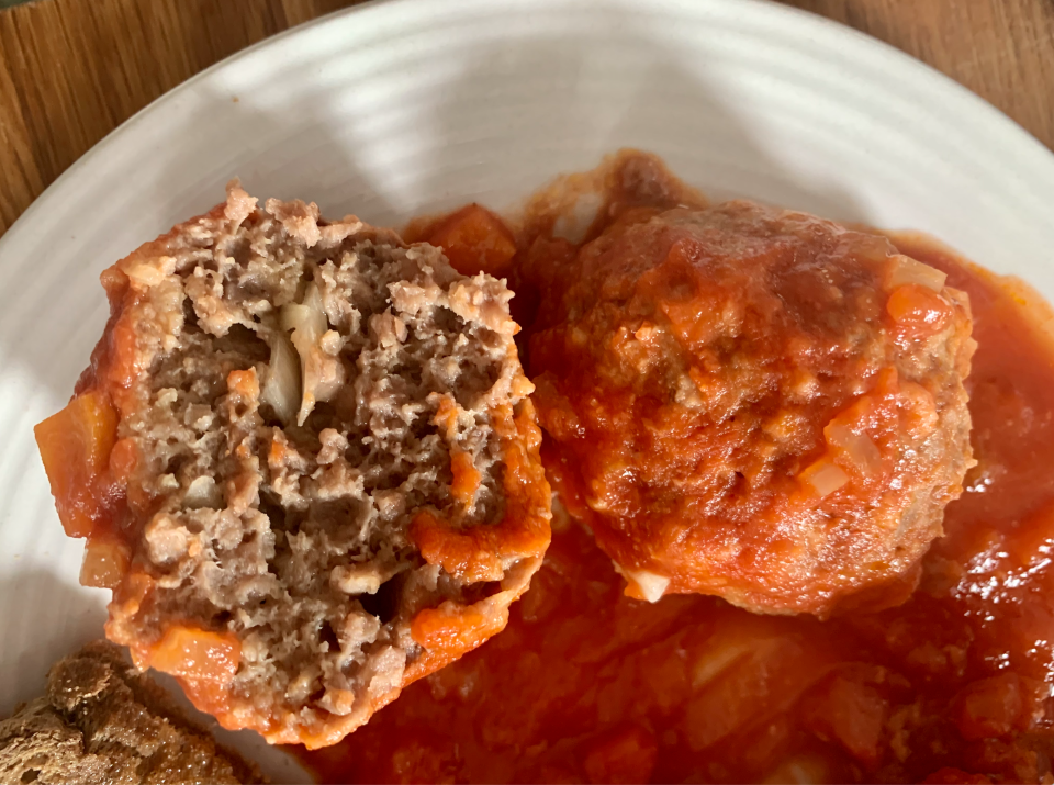 Meatballs made with Impossible Beef