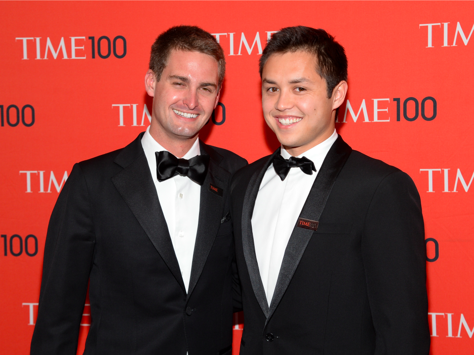 Evan Spiegel and Bobby Murphy