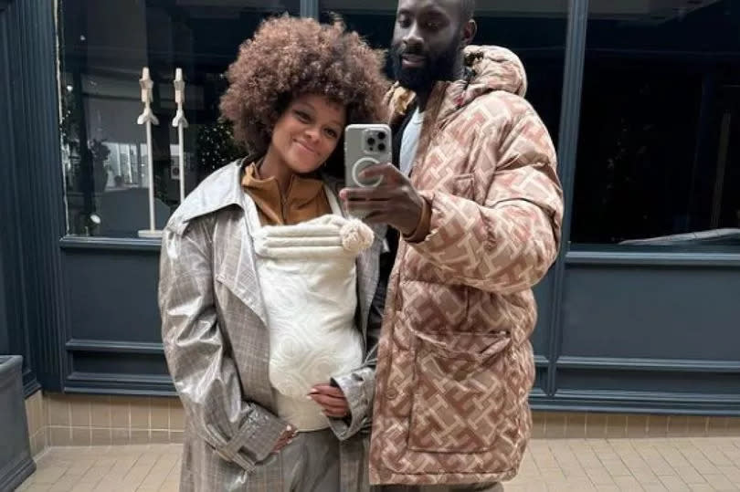 Fleur and her husband Marcel with their baby daughter -Credit:Fleur East Instagram