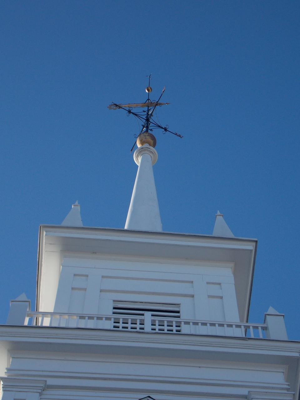 The weathervane on steeple of the First Congregational Church in Hampton.