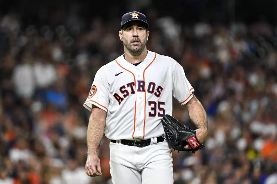 惹惱休士頓太空人主投韋蘭德（Justin Verlander）誰都不理。法新社