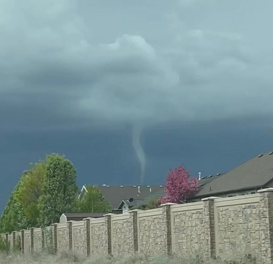 Utah landspout catches onlookers by surprise on April, 25, 2024