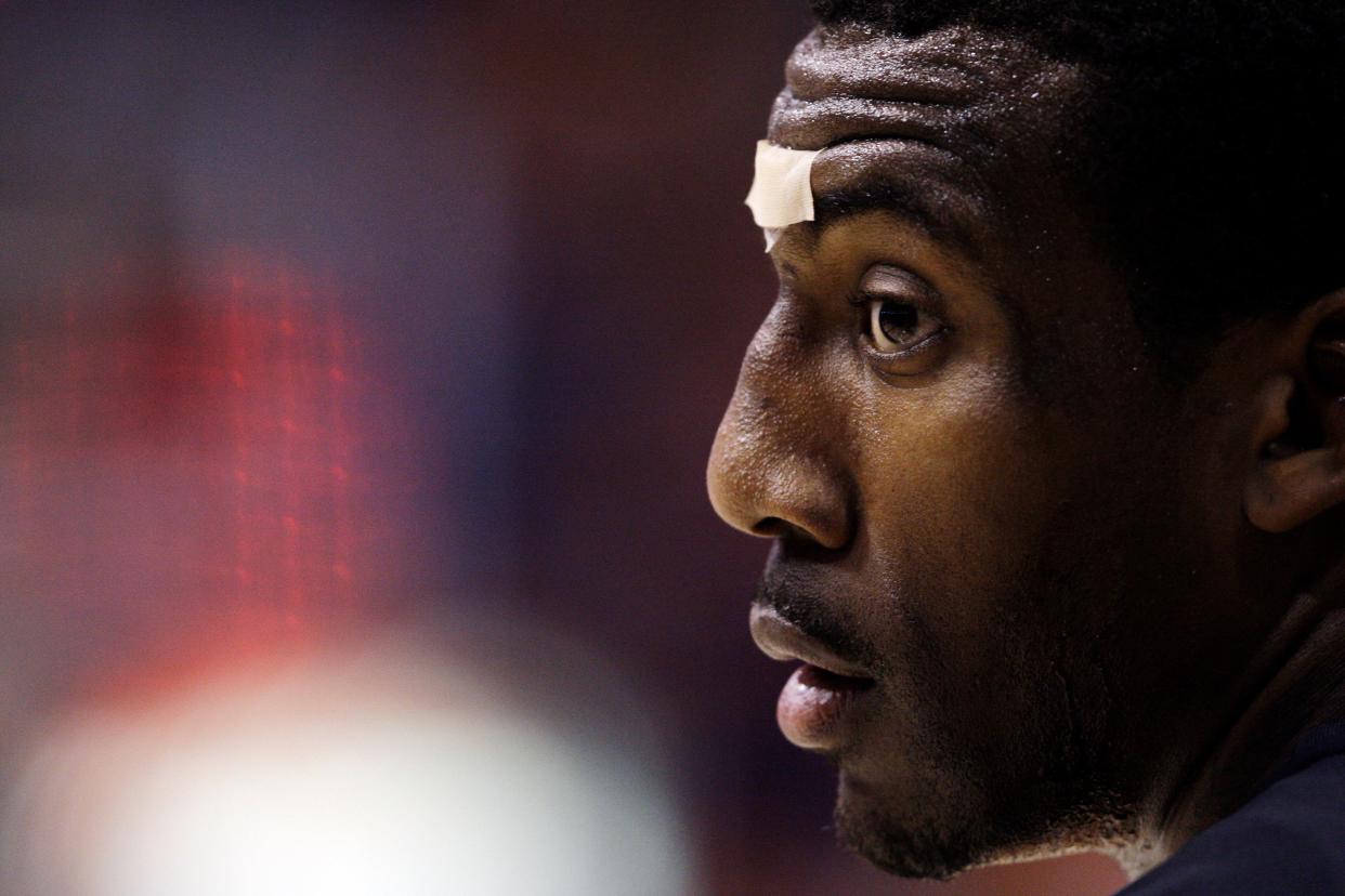 Phoenix Suns forward Amare Stoudemire is seen  before playing Game 4 of the NBA basketball Western Conference finals against the Los Angeles Lakers Tuesday, May 25, 2010, in Phoenix. (AP Photo/Ross D. Franklin) 