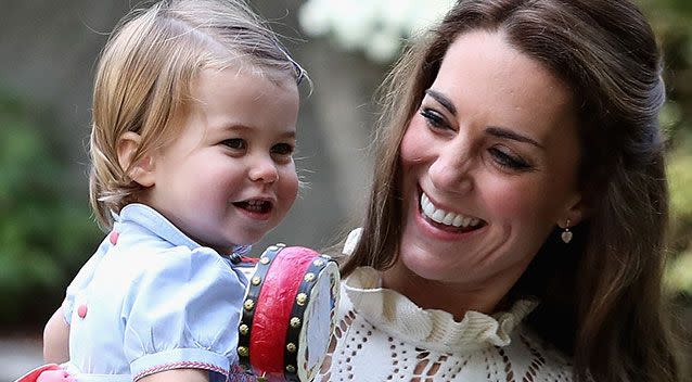 Charlotte with the Duchess of Cambridge. Photo: Getty Images