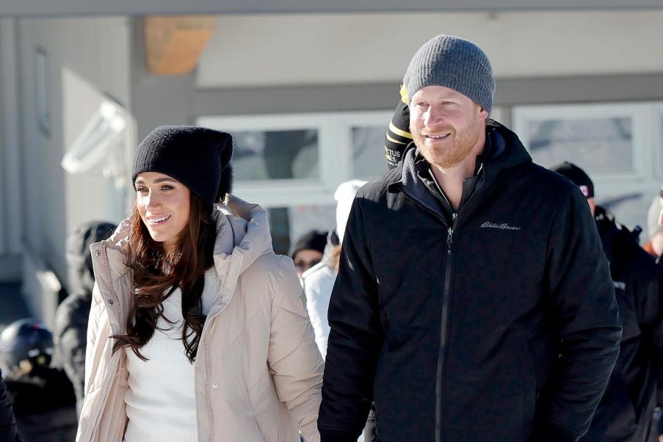 The Duke and Duchess of Sussex attend Invictus Games Vancouver Whistlers 2025's One Year To Go Winter Training Camp in February (Getty Images)