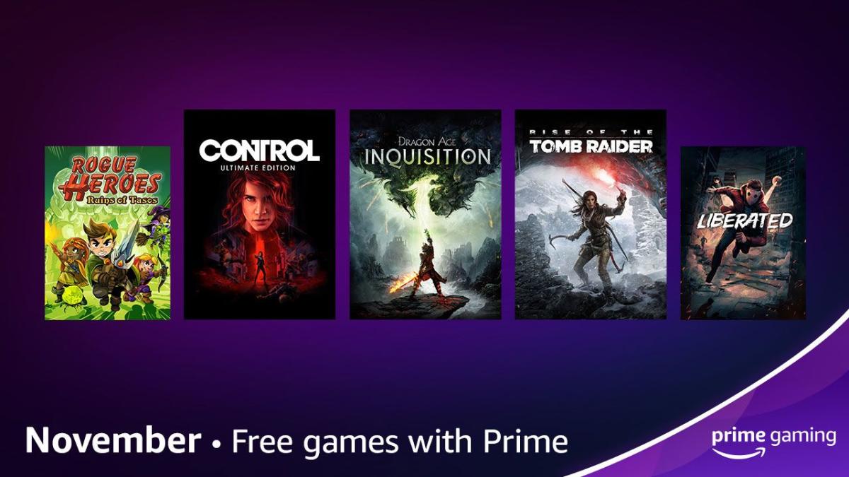 s Prime Gaming titles for November include 'Control