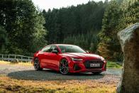 <p>Audi’s latest V-8–powered RS cars offer similar below-the-beltline musculature with your choice of greenhouse and roofline. The <a href="https://www.caranddriver.com/audi/rs6-avant" rel="nofollow noopener" target="_blank" data-ylk="slk:RS6 Avant;elm:context_link;itc:0;sec:content-canvas" class="link ">RS6 Avant</a> and <a href="https://www.caranddriver.com/audi/rs7" rel="nofollow noopener" target="_blank" data-ylk="slk:RS7;elm:context_link;itc:0;sec:content-canvas" class="link ">RS7</a> look like their pedestrian A-level siblings on a steady drip of steroids, with every surface flexed and exaggerated. Both feature wider fenders and a lower ride height, lending them an aggressive but elegant presence on the road. The RS6 Avant is a welcome challenger to the Mercedes-AMG E63S at the top of the miniscule U.S. wagon market. Equally as elegant and perhaps even more sinister is the RS7, which trades the long roof for a sloping roofline and a more streamlined silhouette. </p><ul><li>Tango Red metallic: $595<br></li><li>Black Optics Package: $2750</li><li>Red brake calipers: $500<br></li></ul>