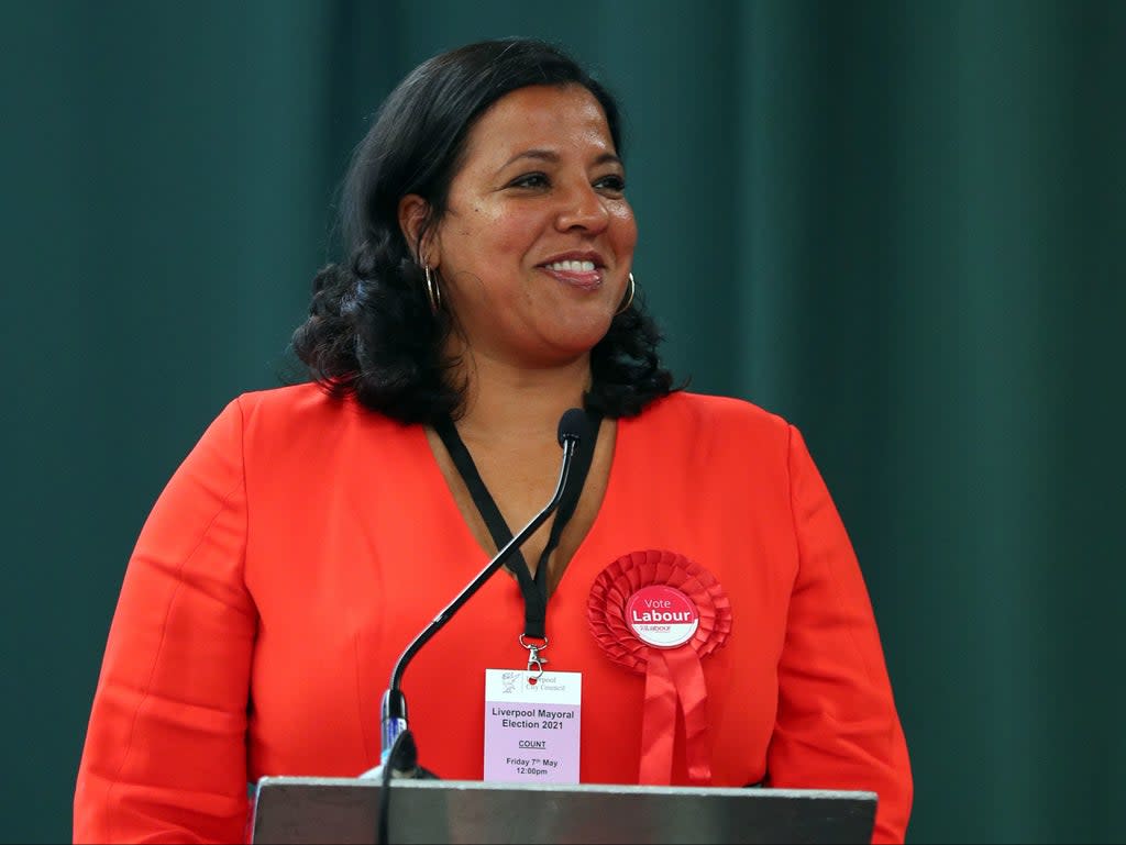 Joanne Anderson, the current directly elected mayor of Liverpool  (PA)