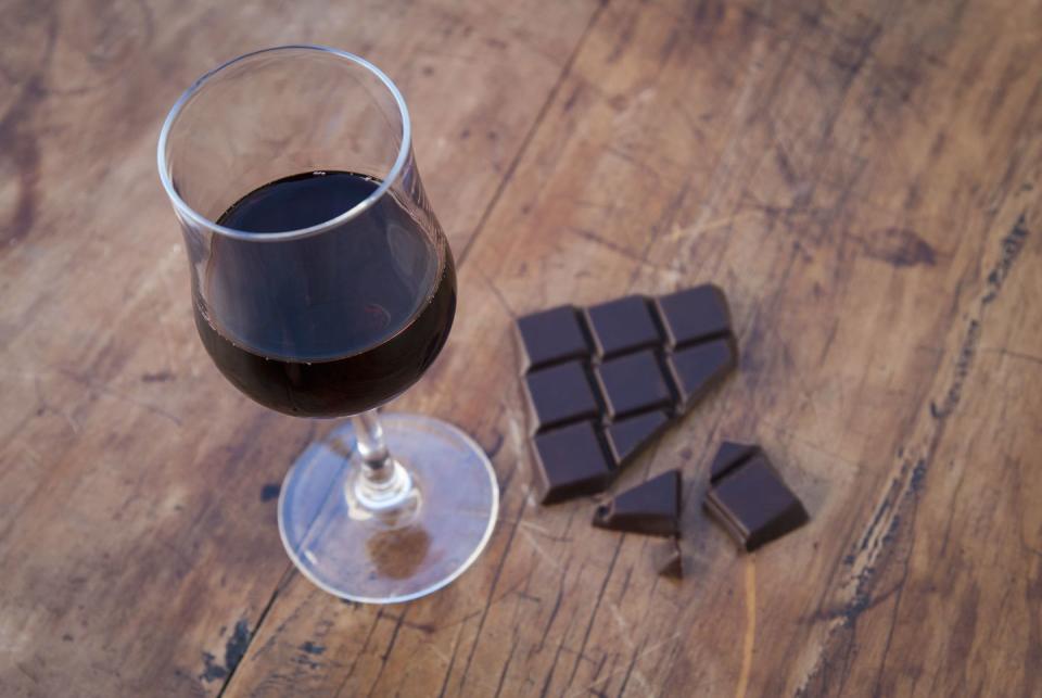 wine and chocolate tasting